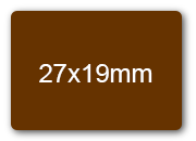 wereinaristea EtichetteAutoadesive 27x19mm(19x27) CartaMARRONE MARRONE, adesivo permanente, su foglietti da cm 15,2x12,5. 28 etichette per foglietto.
