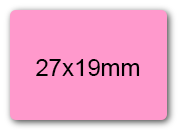 wereinaristea EtichetteAutoadesive 27x19mm(19x27) CartaROSA ROSA, adesivo permanente, su foglietti da cm 15,2x12,5. 28 etichette per foglietto.