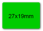 wereinaristea EtichetteAutoadesive 27x19mm(19x27) CartaVERDE VERDE, adesivo permanente, su foglietti da cm 15,2x12,5. 28 etichette per foglietto.