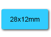 wereinaristea EtichetteAutoadesive 28x12mm(12x28) CartaAZZURRA AZZURRO, adesivo permanente, su foglietti da cm 15,2x12,5. 40 etichette per foglietto.