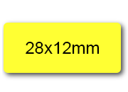 wereinaristea EtichetteAutoadesive 28x12mm(12x28) CartaGIALLA GIALLO, adesivo permanente, su foglietti da cm 15,2x12,5. 40 etichette per foglietto SOG10022gia