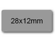 wereinaristea EtichetteAutoadesive 28x12mm(12x28) CartaGRIGIA GRIGIO, adesivo permanente, su foglietti da cm 15,2x12,5. 40 etichette per foglietto SOG10022gri