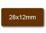 wereinaristea EtichetteAutoadesive 28x12mm(12x28) CartaMARRONE MARRONE, adesivo permanente, su foglietti da cm 15,2x12,5. 40 etichette per foglietto.