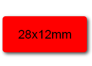 wereinaristea EtichetteAutoadesive 28x12mm(12x28) CartaROSSA ROSSO, adesivo permanente, su foglietti da cm 15,2x12,5. 40 etichette per foglietto SOG10022ros