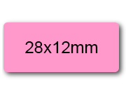 wereinaristea EtichetteAutoadesive 28x12mm(12x28) CartaROSA ROSA, adesivo permanente, su foglietti da cm 15,2x12,5. 40 etichette per foglietto SOG10022rosa