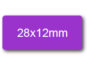 wereinaristea EtichetteAutoadesive 28x12mm(12x28) CartaVIOLA VIOLA, adesivo permanente, su foglietti da cm 15,2x12,5. 40 etichette per foglietto.