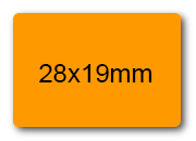 wereinaristea EtichetteAutoadesive 28x19mm(19x28) CartaARANCIONE Adesivo PERMANENTE, su foglietti da cm 15,2x12,5. 28 etichette per foglietto.