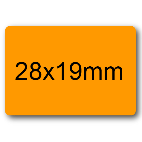 wereinaristea EtichetteAutoadesive 28x19mm(19x28) CartaARANCIONE Adesivo PERMANENTE, su foglietti da cm 15,2x12,5. 28 etichette per foglietto.