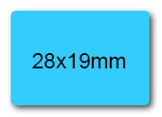 wereinaristea EtichetteAutoadesive 28x19mm(19x28) CartaAZZURRA Adesivo PERMANENTE, su foglietti da cm 15,2x12,5. 28 etichette per foglietto SOG10023az
