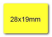 wereinaristea EtichetteAutoadesive 28x19mm(19x28) CartaGIALLA Adesivo PERMANENTE, su foglietti da cm 15,2x12,5. 28 etichette per foglietto.