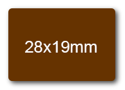 wereinaristea EtichetteAutoadesive 28x19mm(19x28) CartaMARRONE Adesivo PERMANENTE, su foglietti da cm 15,2x12,5. 28 etichette per foglietto.