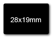 wereinaristea EtichetteAutoadesive 28x19mm(19x28) CartaNERA Adesivo PERMANENTE, su foglietti da cm 15,2x12,5. 28 etichette per foglietto SOG10023ne