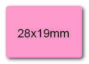 wereinaristea EtichetteAutoadesive 28x19mm(19x28) CartaROSA Adesivo PERMANENTE, su foglietti da cm 15,2x12,5. 28 etichette per foglietto SOG10023rs