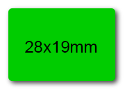 wereinaristea EtichetteAutoadesive 28x19mm(19x28) CartaVERDE Adesivo PERMANENTE, su foglietti da cm 15,2x12,5. 28 etichette per foglietto SOG10023ve