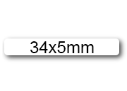 wereinaristea EtichetteAutoadesive, 34x5mm(5x34) CartaBIANCA Removibile Adesivo RIMOVIBILE, su foglietti da cm 15,2x12,5. 60 etichette per foglietto.