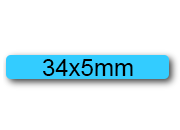 wereinaristea EtichetteAutoadesive, 34x5mm(5x34) CartaAZZURRA Adesivo permanente, su foglietti da cm 15,2x12,5. 60 etichette per foglietto SOG10024azz