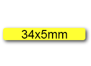 wereinaristea EtichetteAutoadesive, 34x5mm(5x34) CartaGIALLA Adesivo permanente, su foglietti da cm 15,2x12,5. 60 etichette per foglietto.