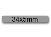 wereinaristea EtichetteAutoadesive, 34x5mm(5x34) CartaGRIGIA Adesivo permanente, su foglietti da cm 15,2x12,5. 60 etichette per foglietto SOG10024gri