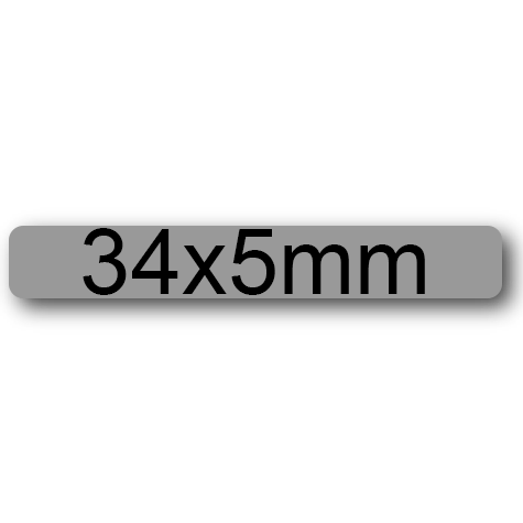 wereinaristea EtichetteAutoadesive, 34x5mm(5x34) CartaGRIGIA Adesivo permanente, su foglietti da cm 15,2x12,5. 60 etichette per foglietto.
