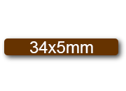wereinaristea EtichetteAutoadesive, 34x5mm(5x34) CartaMARRONE Adesivo permanente, su foglietti da cm 15,2x12,5. 60 etichette per foglietto SOG10024mar