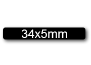 wereinaristea EtichetteAutoadesive, 34x5mm(5x34) CartaNERA Adesivo permanente, su foglietti da cm 15,2x12,5. 60 etichette per foglietto SOG10024ner