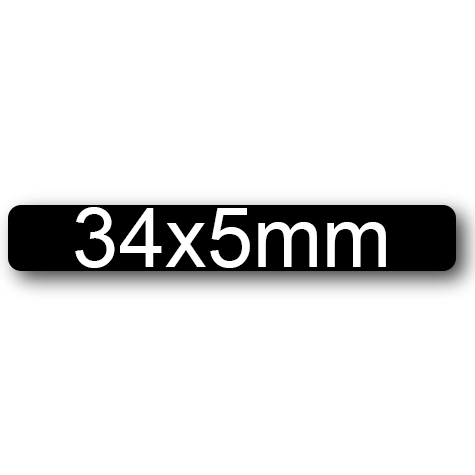 wereinaristea EtichetteAutoadesive, 34x5mm(5x34) CartaNERA Adesivo permanente, su foglietti da cm 15,2x12,5. 60 etichette per foglietto.