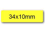 wereinaristea EtichetteAutoadesive, 34x10mm(10x34) CartaGIALLA Adesivo permanente, su foglietti da cm 15,2x12,5. 40 etichette per foglietto SOG10025gia