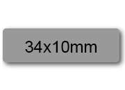 wereinaristea EtichetteAutoadesive, 34x10mm(10x34) CartaGRIGIA Adesivo permanente, su foglietti da cm 15,2x12,5. 40 etichette per foglietto SOG10025gri