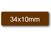 wereinaristea EtichetteAutoadesive, 34x10mm(10x34) CartaMARRONE Adesivo permanente, su foglietti da cm 15,2x12,5. 40 etichette per foglietto.