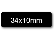 wereinaristea EtichetteAutoadesive, 34x10mm(10x34) CartaNERA Adesivo permanente, su foglietti da cm 15,2x12,5. 40 etichette per foglietto SOG10025ner