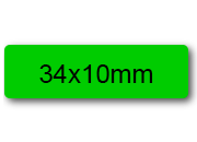 wereinaristea EtichetteAutoadesive, 34x10mm(10x34) CartaVERDE Adesivo permanente, su foglietti da cm 15,2x12,5. 40 etichette per foglietto.