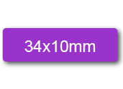 wereinaristea EtichetteAutoadesive, 34x10mm(10x34) CartaVIOLA Adesivo permanente, su foglietti da cm 15,2x12,5. 40 etichette per foglietto SOG10025vio