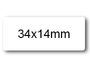 wereinaristea EtichetteAutoadesive, 34x14mm(14x34) CartaBIANCA Removibile Adesivo RIMOVIBILE, su foglietti da cm 15,2x12,5. 28 etichette per foglietto SOG10026RIM