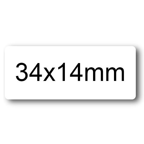 wereinaristea EtichetteAutoadesive, 34x14mm(14x34) CartaBIANCA Adesivo permanente, su foglietti da cm 15,2x12,5. 28 etichette per foglietto.