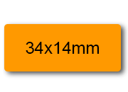 wereinaristea EtichetteAutoadesive, 34x14mm(14x34) CartaARANCIONE Adesivo permanente, su foglietti da cm 15,2x12,5. 28 etichette per foglietto SOG10026ara