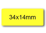 wereinaristea EtichetteAutoadesive, 34x14mm(14x34) CartaGIALLA Adesivo permanente, su foglietti da cm 15,2x12,5. 28 etichette per foglietto.