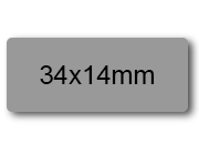 wereinaristea EtichetteAutoadesive, 34x14mm(14x34) CartaGRIGIA GRIGIO, adesivo permanente, su foglietti da cm 15,2x12,5. 28 etichette per foglietto SOG10026gri