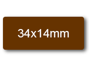 wereinaristea EtichetteAutoadesive, 34x14mm(14x34) CartaMARRONE MARRONE, adesivo permanente, su foglietti da cm 15,2x12,5. 28 etichette per foglietto SOG10026mar