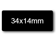 wereinaristea EtichetteAutoadesive, 34x14mm(14x34) CartaNERA NERO, adesivo permanente, su foglietti da cm 15,2x12,5. 28 etichette per foglietto SOG10026ner