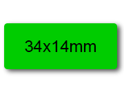 wereinaristea EtichetteAutoadesive, 34x14mm(14x34) CartaVERDE VERDE, adesivo permanente, su foglietti da cm 15,2x12,5. 28 etichette per foglietto SOG10026VE