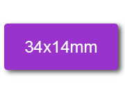 wereinaristea EtichetteAutoadesive, 34x14mm(14x34) CartaVIOLA VIOLA, adesivo permanente, su foglietti da cm 15,2x12,5. 28 etichette per foglietto.