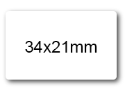 wereinaristea EtichetteAutoadesive, 34x21mm(21x34) CartaBIANCA Adesivo permanente, su foglietti da cm 15,2x12,5. 20 etichette per foglietto.