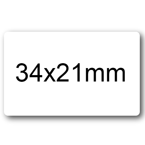 wereinaristea EtichetteAutoadesive, 34x21mm(21x34) CartaBIANCA Removibile Adesivo RIMOVIBILE, su foglietti da cm 15,2x12,5. 20 etichette per foglietto.