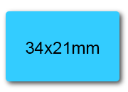 wereinaristea EtichetteAutoadesive, 34x21mm(21x34) CartaAZZURRA AZZURRO, adesivo permanente, su foglietti da cm 15,2x12,5. 20 etichette per foglietto.