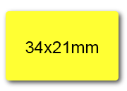 wereinaristea EtichetteAutoadesive, 34x21mm(21x34) CartaGIALLA Adesivo permanente, su foglietti da cm 15,2x12,5. 20 etichette per foglietto SOG10027GI