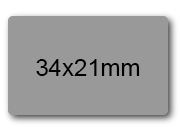 wereinaristea EtichetteAutoadesive, 34x21mm(21x34) CartaGRIGIA GRIGIO, adesivo permanente, su foglietti da cm 15,2x12,5. 20 etichette per foglietto SOG10027gri