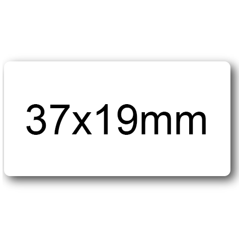 wereinaristea EtichetteAutoadesive, 37x19mm(19x37) CartaBIANCA Adesivo permanente, su foglietti da cm 15,2x12,5. 21 etichette per foglietto.