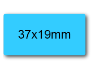 wereinaristea EtichetteAutoadesive, 37x19mm(19x37) CartaAZZURRA Adesivo permanente, su foglietti da cm 15,2x12,5. 21 etichette per foglietto SOG10028az