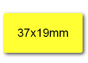 wereinaristea EtichetteAutoadesive, 37x19mm(19x37) CartaGIALLA Adesivo permanente, su foglietti da cm 15,2x12,5. 21 etichette per foglietto.