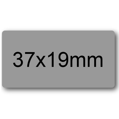 wereinaristea EtichetteAutoadesive, 37x19mm(19x37) CartaGRIGIA Adesivo permanente, su foglietti da cm 15,2x12,5. 21 etichette per foglietto.